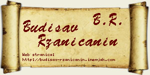 Budisav Ržaničanin vizit kartica